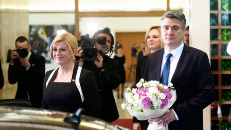 Betohet presidenti kroat Milovanovic, e përcolli Kolindën me puthje e lule