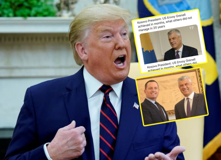 Deklarata e Thaçit për Grenellin arrin në veshët e Trumpit, e shpërndan në Twitter