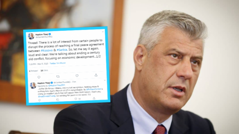 Thaçi reagon ashpër: Disa po duan të pengojnë dialogun Kosovë-Serbi, ne do ta përfundojmë konfliktin shekullor