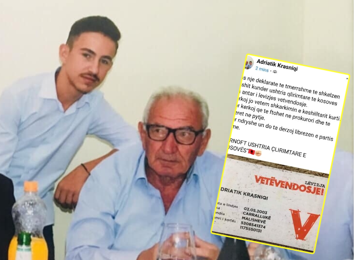 Rinia nis të braktisë VV-në, nipi i Gani Krasniqit: Unë librezën e partisë do ta dorëzoj, Shkëlzen Gashin dërgojeni në Prokurori