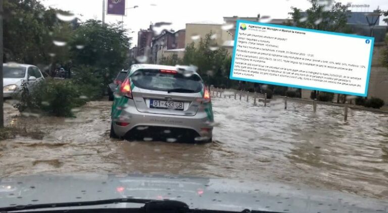 Alarm për vërshime në Kosovë për shkak të reshjeve: Këto janë zonat që mund të goditen