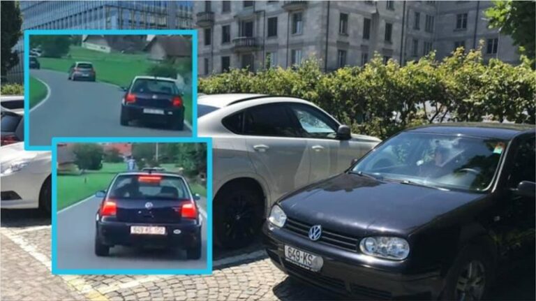 Kosovari shkon me Golf 4 në Zvicër, filmohet nga shqiptarët në Zurich