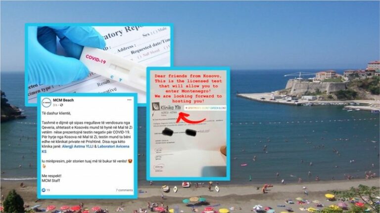 Hotelet në Ulqin u tregojnë kosovarëve ku të bëjnë testin për Covid-19 në Prishtinë, ato ende nuk janë licensuar nga Qeveria