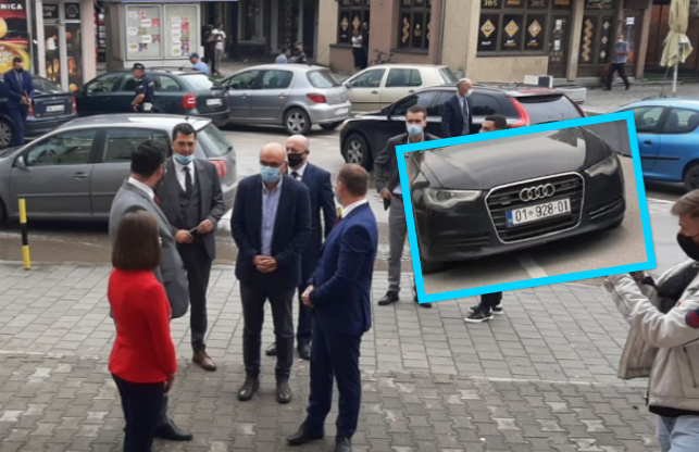 Ministri Zemaj në Preshevë me targa RKS