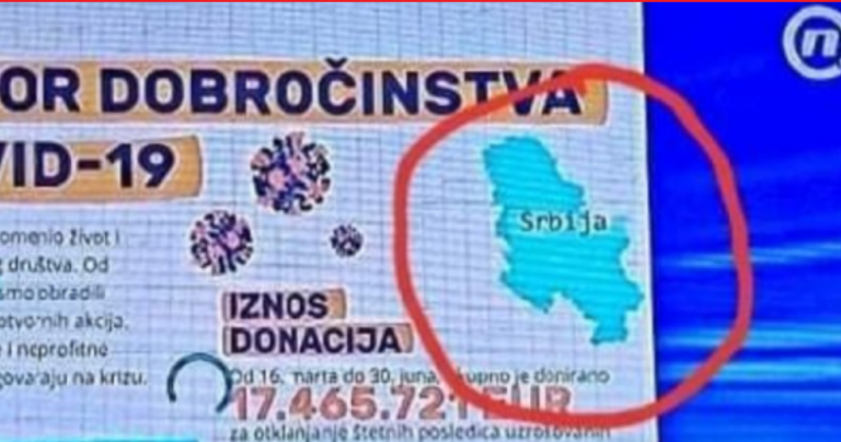 Çarten serbët në Beograd pasi një televizion nxori hartën e Serbisë pa Kosovën në të