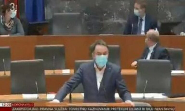 Tërmeti shkund Parlamentin slloven, deputeti ndërpret fjalimin e ikin të gjithë nga salla