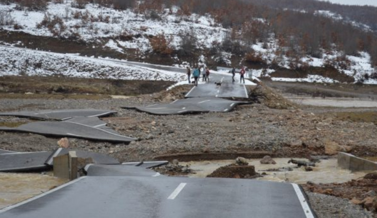 Pamje shokuese nga Malisheva, vërshimet e bëjnë copë asfaltin