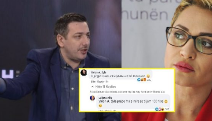 Valon Syla e Luljeta Aliu “përplasen” në komente: “Ti je gërrnaçe”, “ma e mirë se ti jam 100 hise”