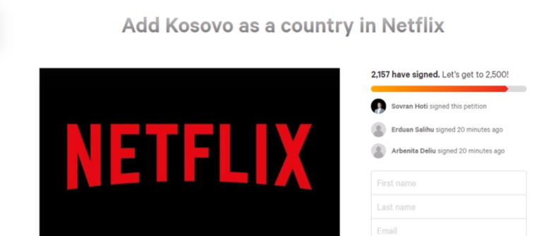 Netflix e shfaq Kosovën si pjesë të Serbisë, nis peticioni për ta ndryshuar