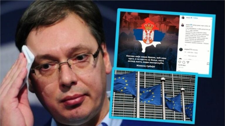 BE i reagon Vucicit për provokimin që bëri me hartë të Kosovës