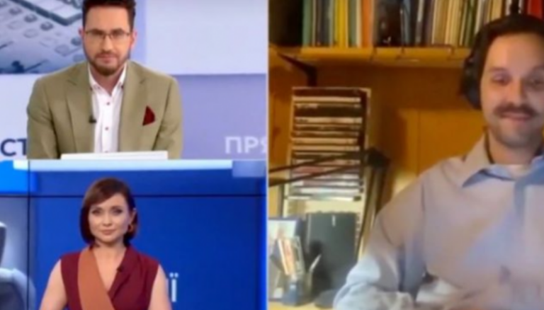 Po diskutohej për Putinin dhe Lukashenkon, papritur shfaqet një vajzë e zhveshur në ekran