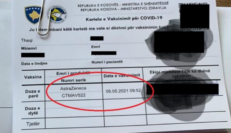 Gazetarja thotë se babait të saj ia dhanë vaksinën AstraZeneca në vend të Pfizer, sqarohet Ministria e Shëndetësisë