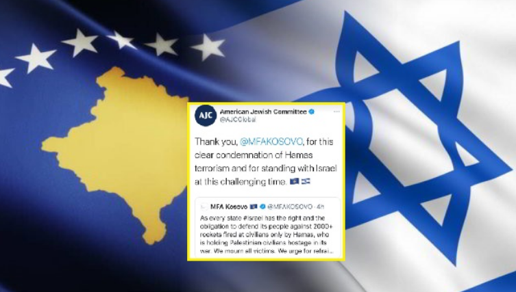 Hebrenjtë e Amerikës: Faleminderit Kosovë që e dënuat terrorizmin e Hamasit në Izrael