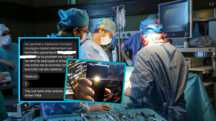 “Ankohu te Arben Vitia”: Mjekët në Prishtinë pa mjete, qytetares ia kontrollojnë fytin me blic të telefonit