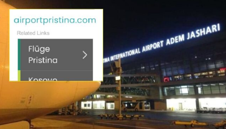 Aeroportit të Prishtinës i bllokohet faqja zyrtare