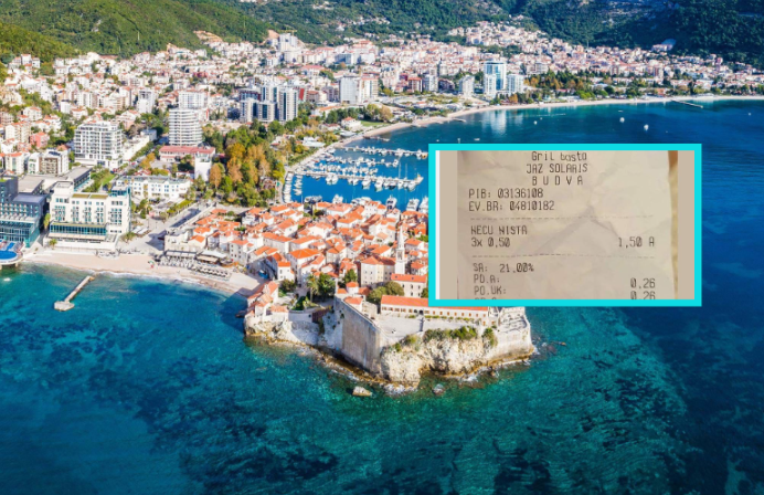 ‘Unë nuk dua asgjë’, ja sa pagoi pushuesi në një kafene në Budva edhe pa marrë për të pirë ose ngrënë