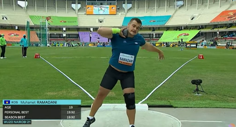 Muhamet Ramadani arrin në finale të Kampionatit Botëror U20 në disiplinën e hedhjes së gjylës