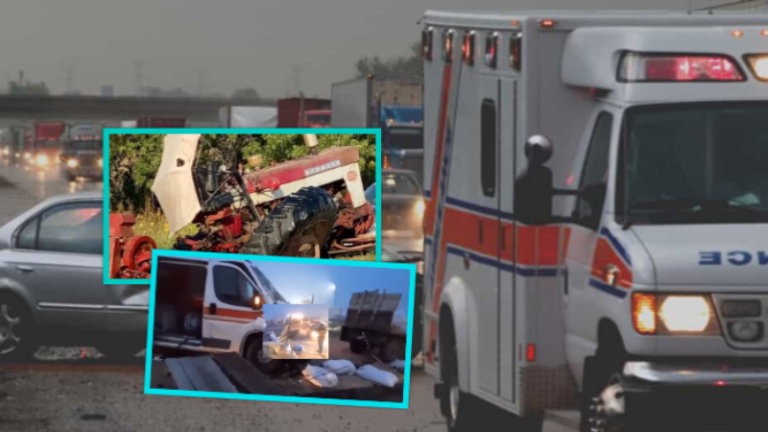 Aksident i tmerrshëm në magjistralen Mitrovicë-Prishtinë: Autoambulanca godet traktorin