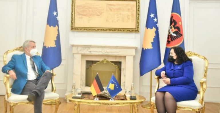 Presidentja, ambasadorit gjerman: Kosova nuk nxiti apo krijoi tensione