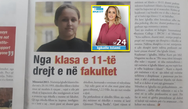 Nga klasa e 11-të drejt e në fakultet: Kush është Igballe Islami, kandidatja mitrovicase që po merr përkrahje të madhe për asambleiste