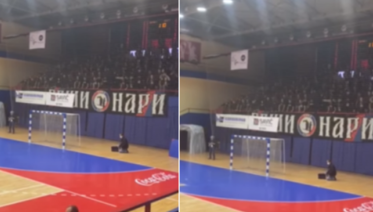 Tifozët serbë këndojnë si të çmendur, “vritini shqiptarët” në ndeshjen Borac – Besa