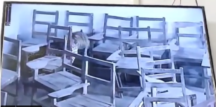 Video| Leopardi futet në klasë, sulmon nxënësin