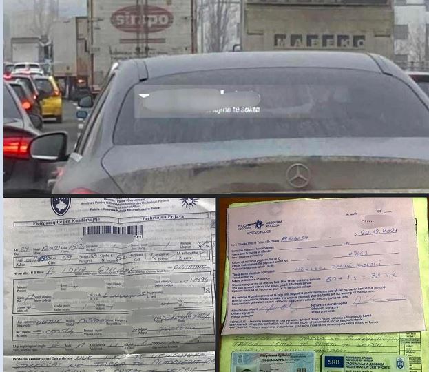 60 euro është dënimi për shoferin shqiptar që nuk kishte vendosur stikers veturës me targa serbe