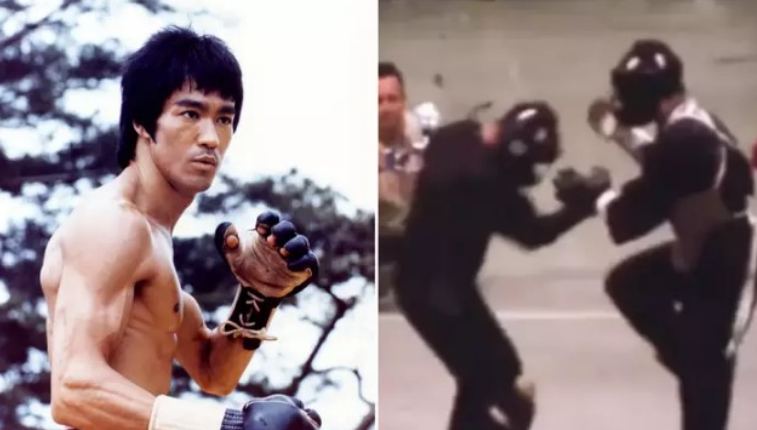 A e keni parë Bruce Lee duke u rrahë përnime, kjo është video e vetme që ekziston