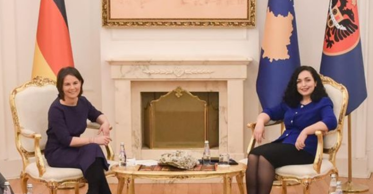 Osmani dhe Gërvalla presin Ministren e Jashtme të Gjermanisë, Presidentja njofton për çka është folur