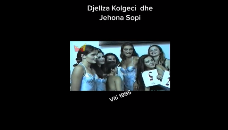 Video e rrallë e Jehona Sopit dhe Diellza Kolgecit nga një konkurs bukurie