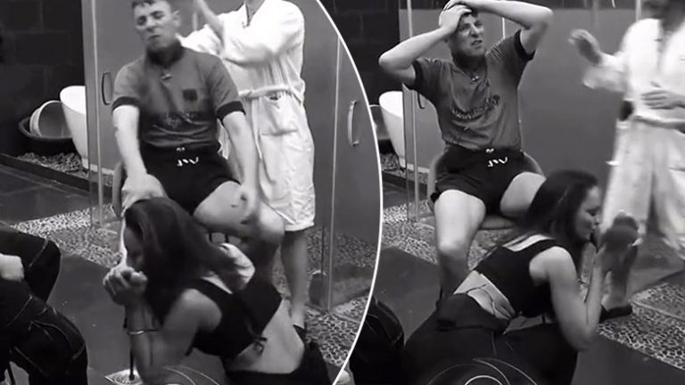 Xhuli ia puthë këmbët Vedatit (VIDEO)