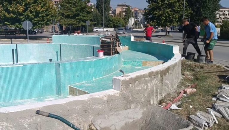 Rrethi para Urës së Ibrit po bëhet fontanë