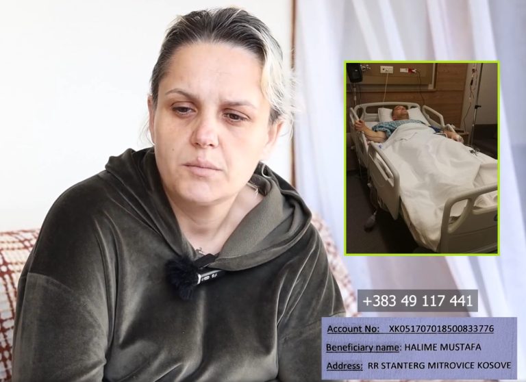 Rast i rëndë: Mitrovicasja Halime Mustafa kërkon ndihmë për shërimin e burrit dhe të birit