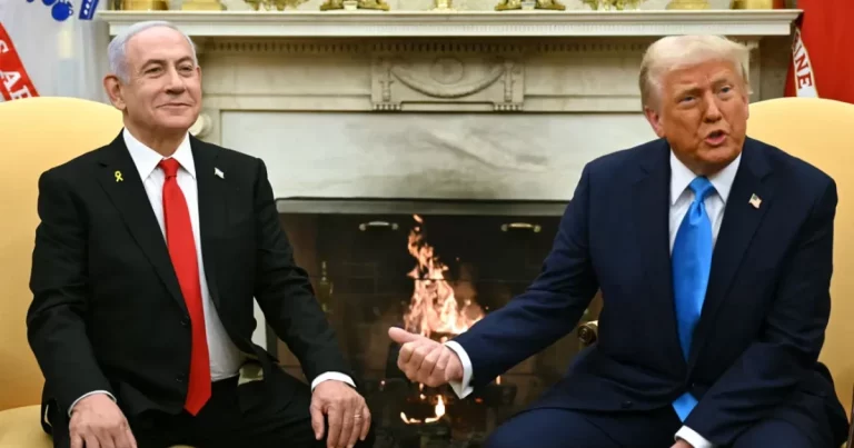Gjatë takimit të tij me Netanyahun, Trump thotë se palestinezët duhet të largohen nga Gaza