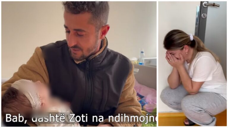 Nëna dhe babi nuk i ndalin lotët dhe lutjet për vogëlushen e tyre, e cila ka nevojë urgjente për ndihmë
