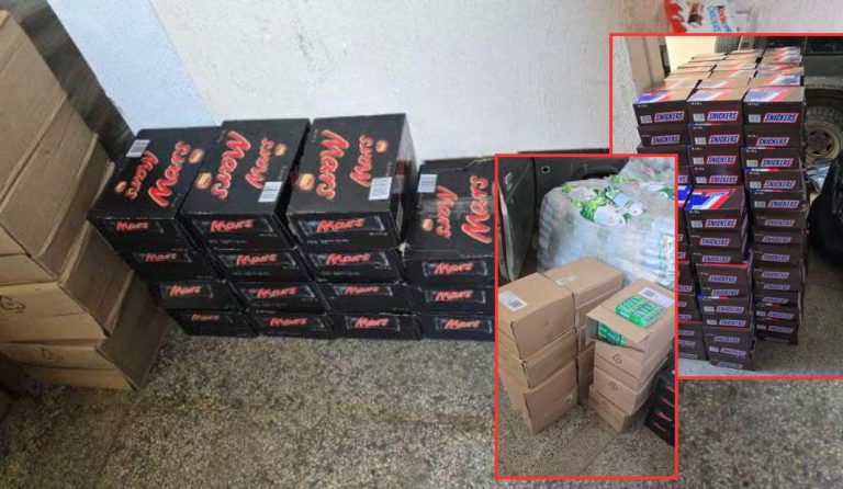 Dogana kapë ushqim, pije e çokollata në veri