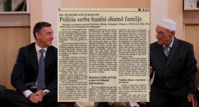 Në vitin 1993, mbi 40 policë serbë bastisën shtëpinë e Kadri Veselit, kështu raportohej për rastin