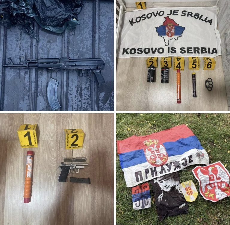 Aksion i Policisë në veri, një serbi i kapen armë e flamuj