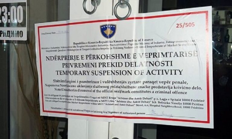 Inspektorati mbyll shtatë biznese në veri, iu shqipton edhe gjoba